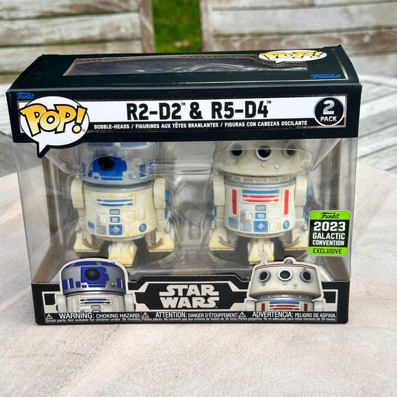 Funko Pop! STAR WARS POP! R2-D2 & R5-D4 2-PACK Collectible Gift Set New In Box - Picture 1 of 13